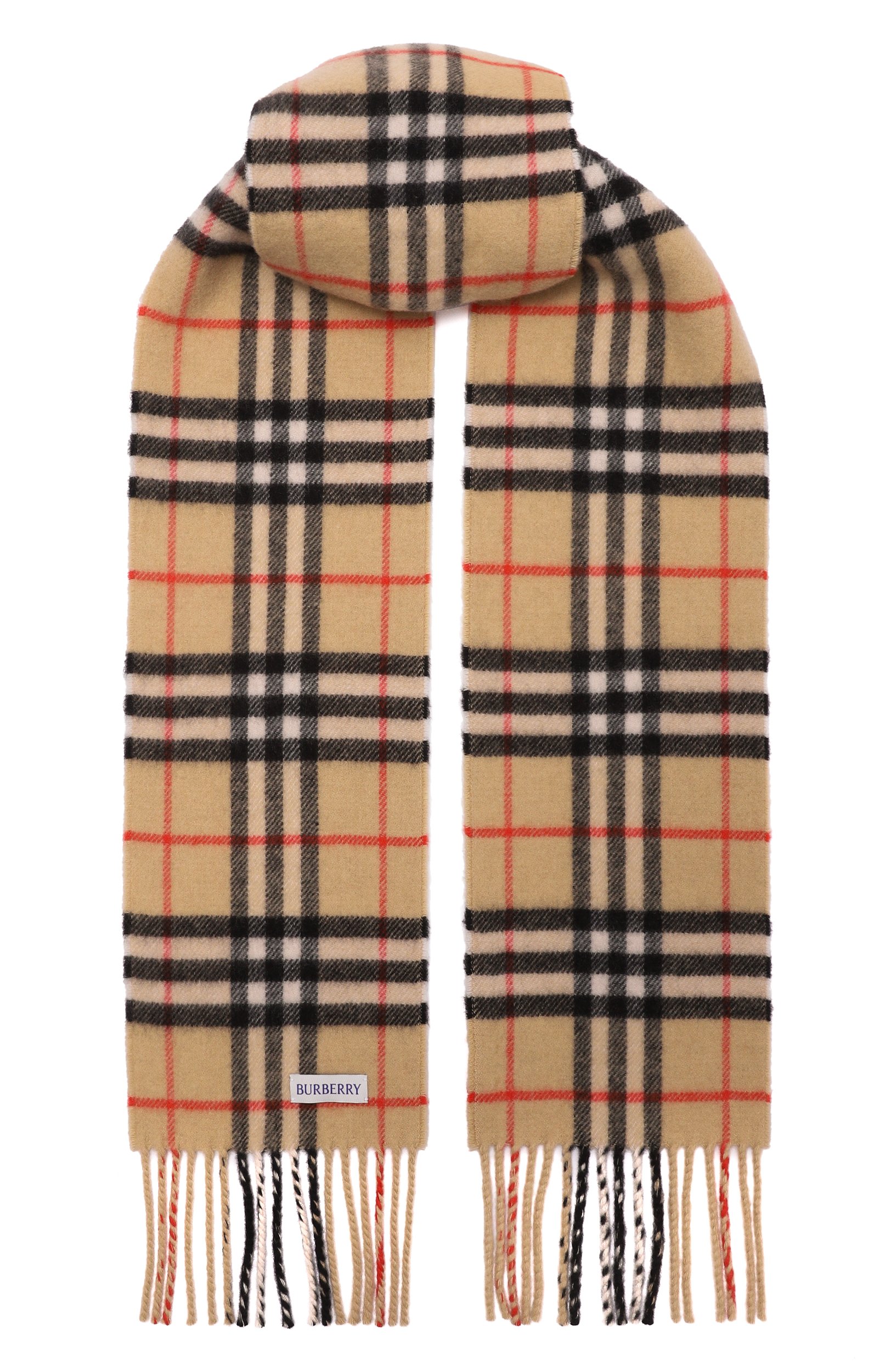 Кашемировый шарф BURBERRY бежевого цвета по цене 68550 руб., арт. 8113377, фото 1 Кашемировый шарф BURBERRY, арт. 8113377, фото 1