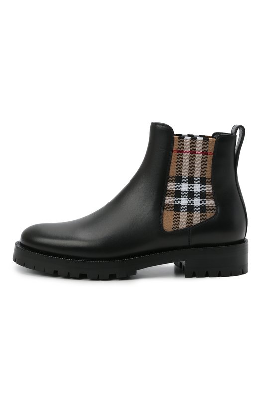 Кожаные ботинки Allostock Chk Burberry 8042363 Чёрный  8042363 Фото 3