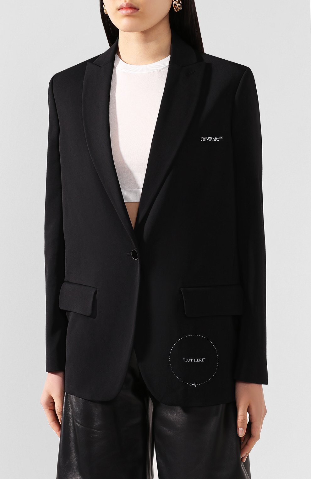 Двубортный жакет OFF-WHITE, арт. 0WEF032S20FAB0051000, фото 3