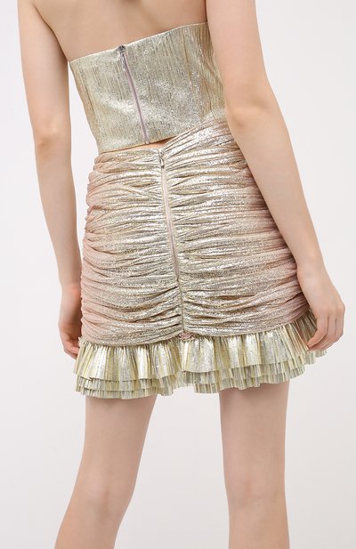 Юбки KALMANOVICH золотого цвета по цене 37750 руб., арт. SS2032, фото 4 Юбки KALMANOVICH, арт. SS2032, фото 4