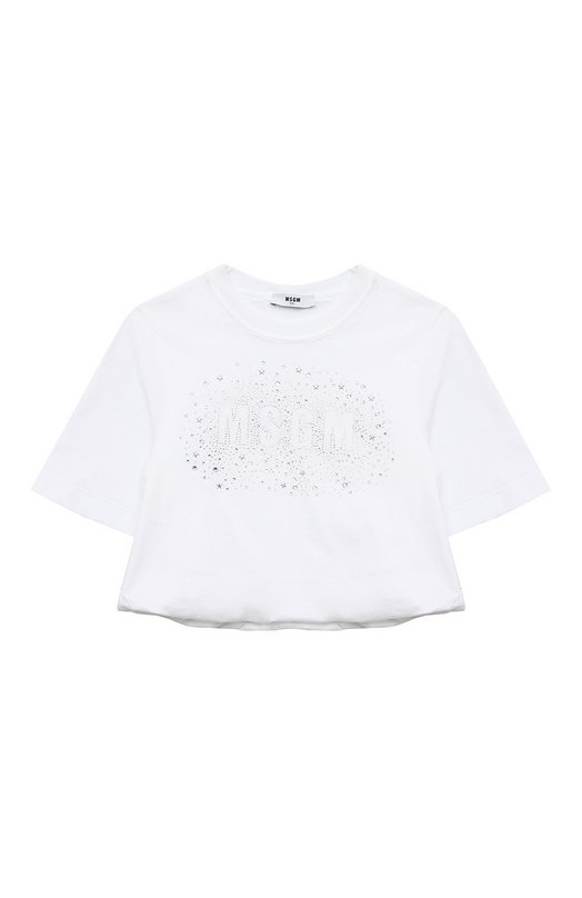 

Хлопковая футболка MSGM kids, Белый