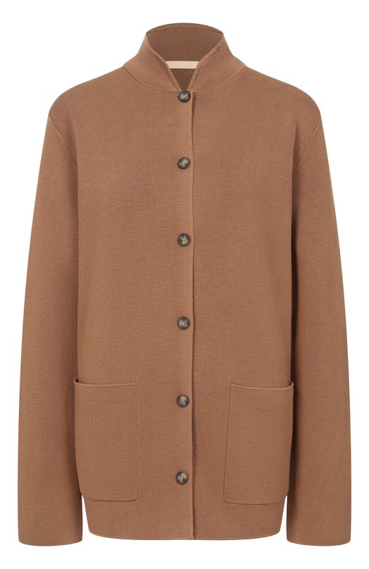Жакет из шелка и хлопка 12 STOREEZ 137938 Коричневый 137938