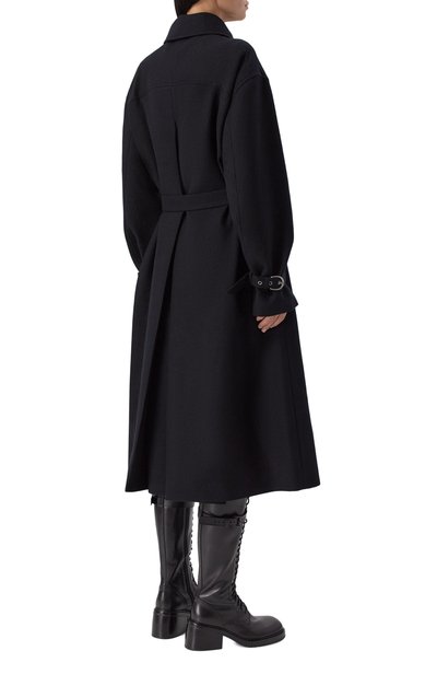 Шерстяной тренч ANN DEMEULEMEESTER черного цвета по цене 356000 руб., арт. B0014250/FA207, фото 4 Шерстяной тренч ANN DEMEULEMEESTER, арт. B0014250/FA207, фото 4