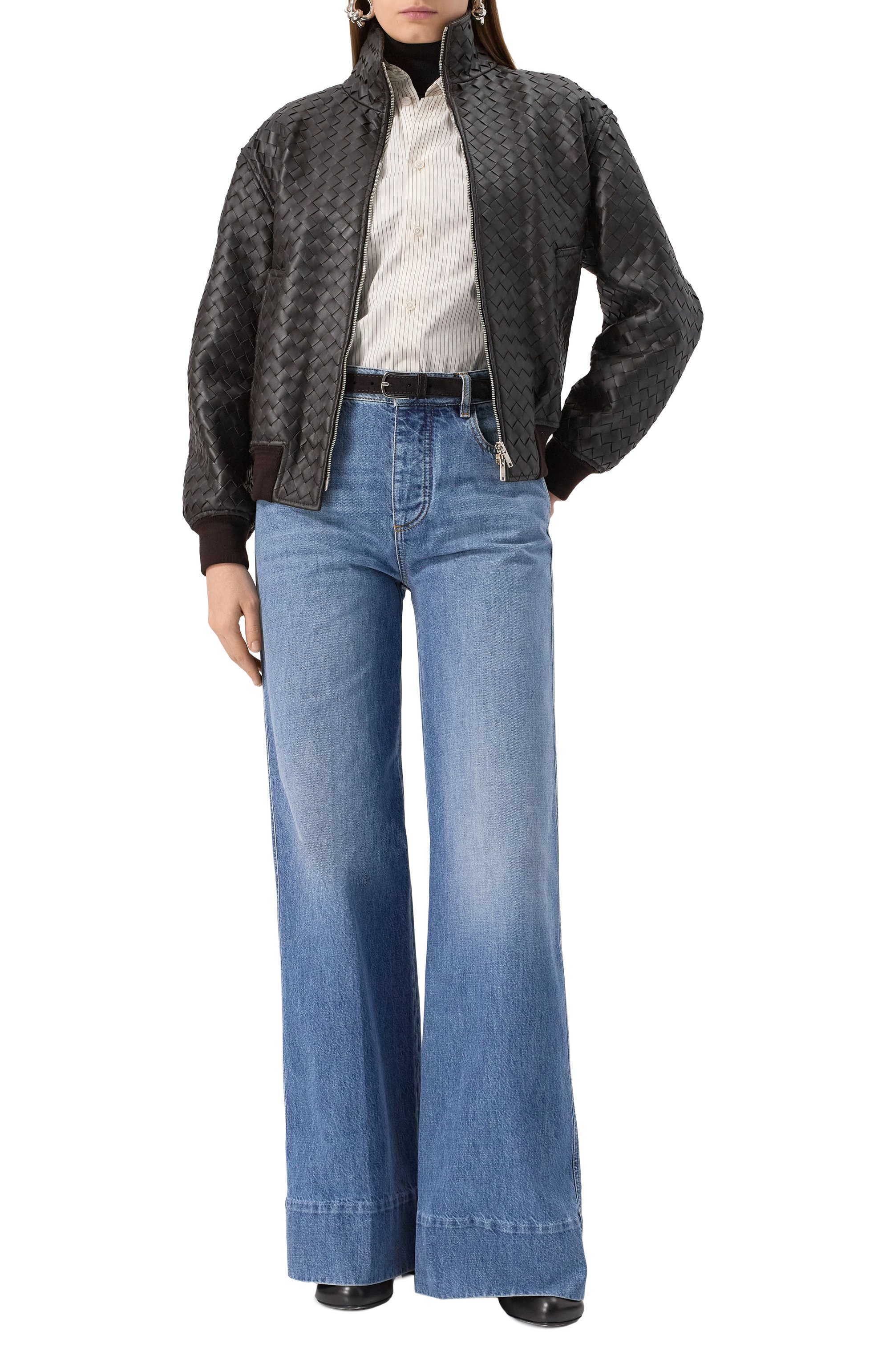 Кожаный бомбер BOTTEGA VENETA, арт. 813016/V2JG0, фото 2