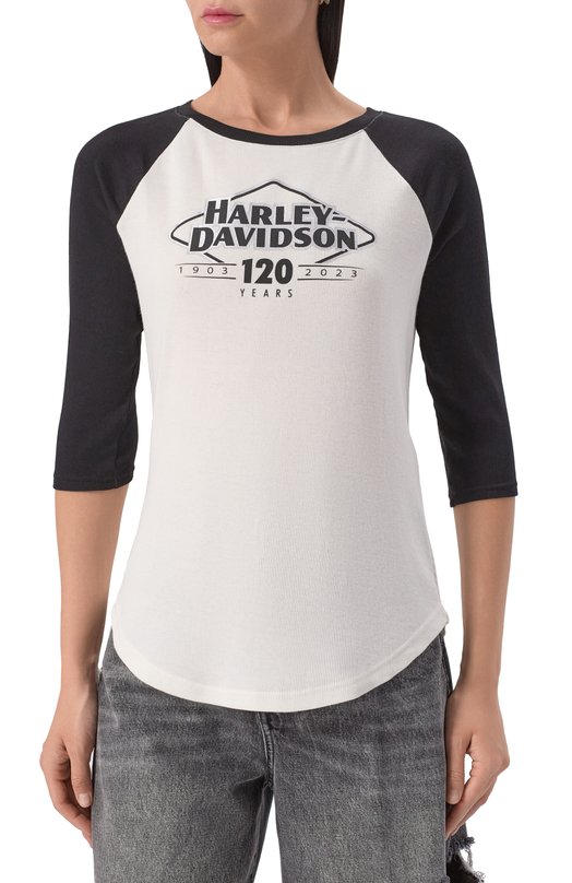 Лонгслив Harley-Davidson 96683-23VW Чёрно-белый  96683-23VW Фото 3