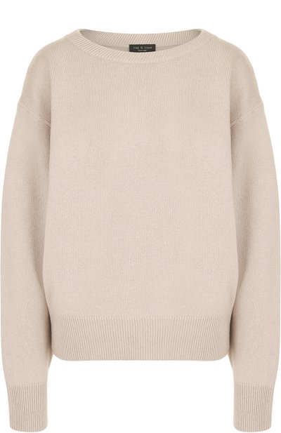 Женский однотонный кашемировый пуловер с круглым вырезом RAG AND BONE, арт. W276637XU