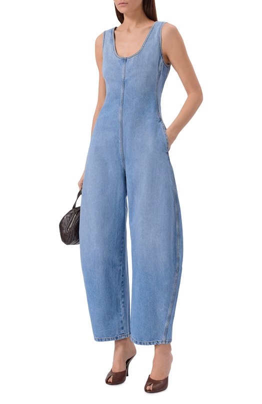 Джинсовый комбинезон Alaia AA9U0046D015C Голубой  AA9U0046D015C Фото 2