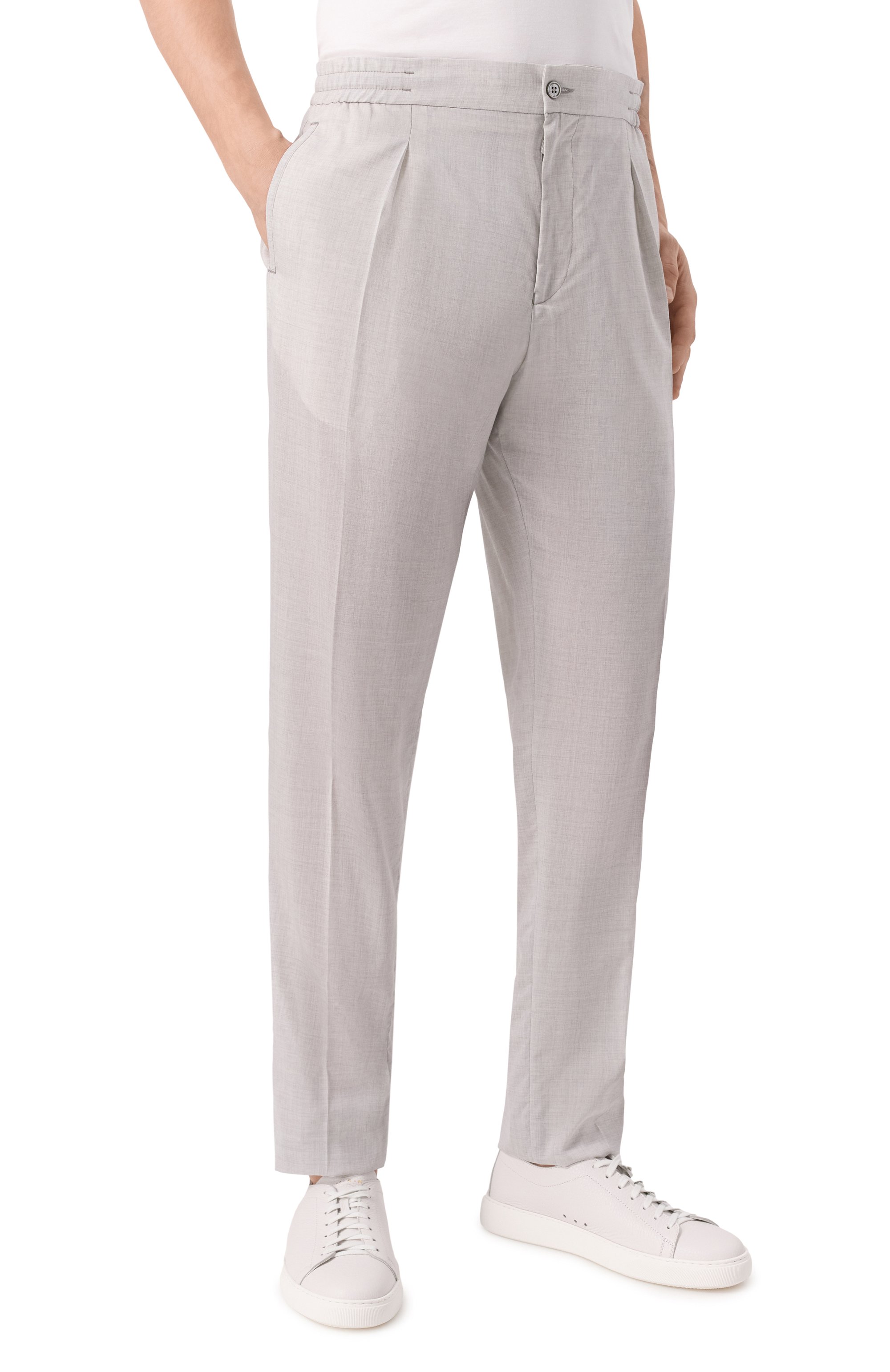 Брюки из шерсти и шелка MARCO PESCAROLO, арт. CHIAIA/5122, фото 3