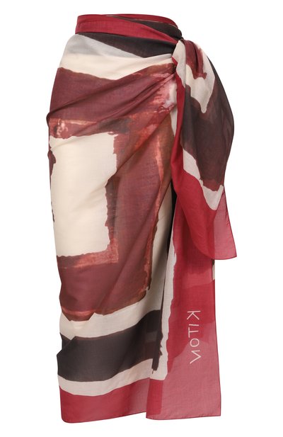 Женское хлопковое парео KITON, арт. D53753K0957F01