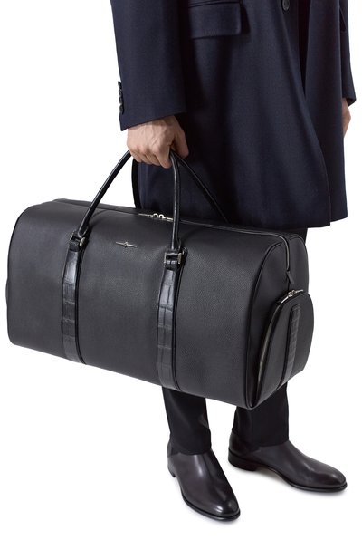 Сумка с отделкой из кожи крокодила AURUS COLLECTION, арт. RB001BKS, фото 2