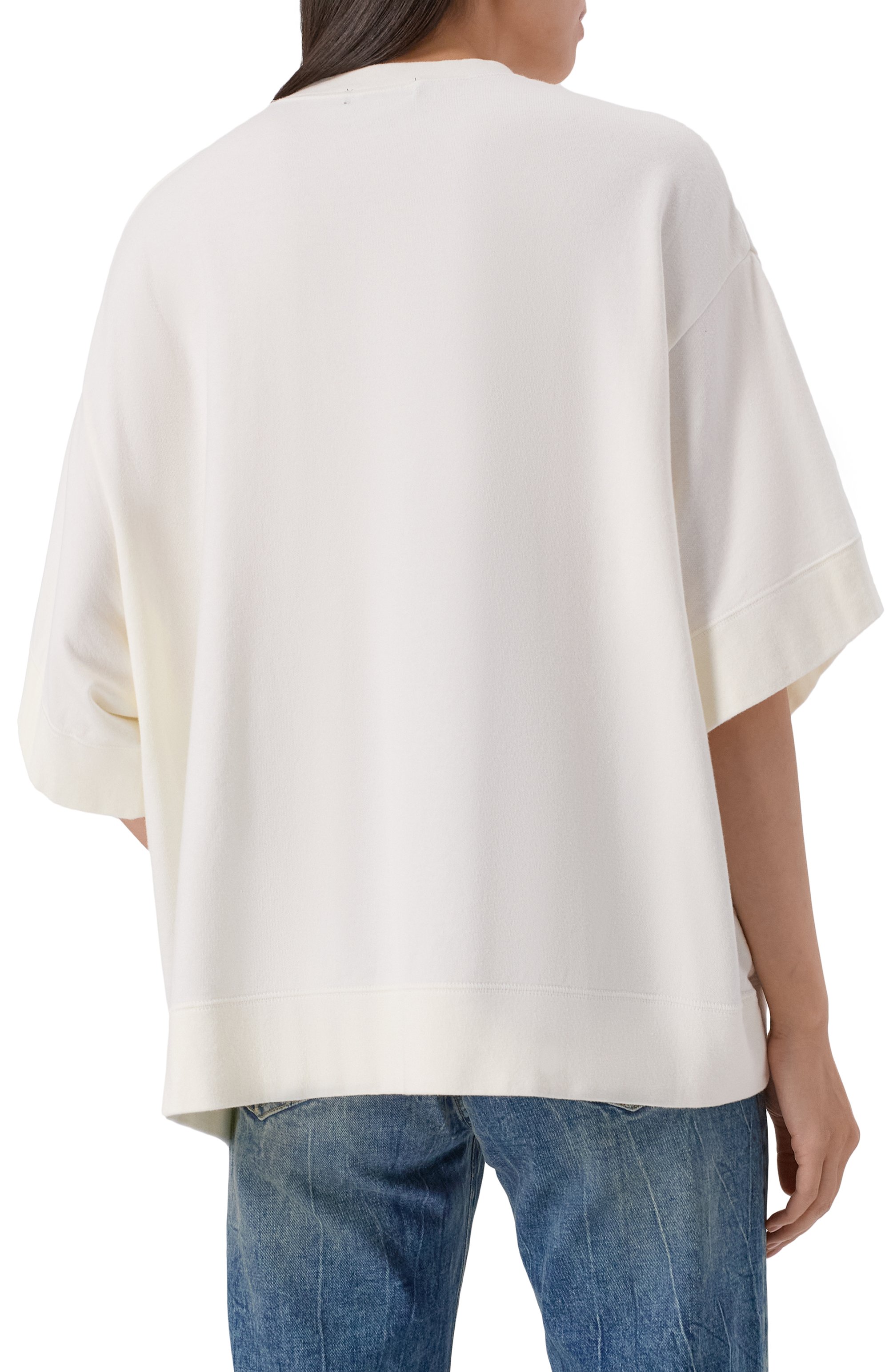 Хлопковый свитшот UNDERCOVER кремового цвета по цене 42250 руб., арт. UC2E1893-1, фото 4 Хлопковый свитшот UNDERCOVER, арт. UC2E1893-1, фото 4