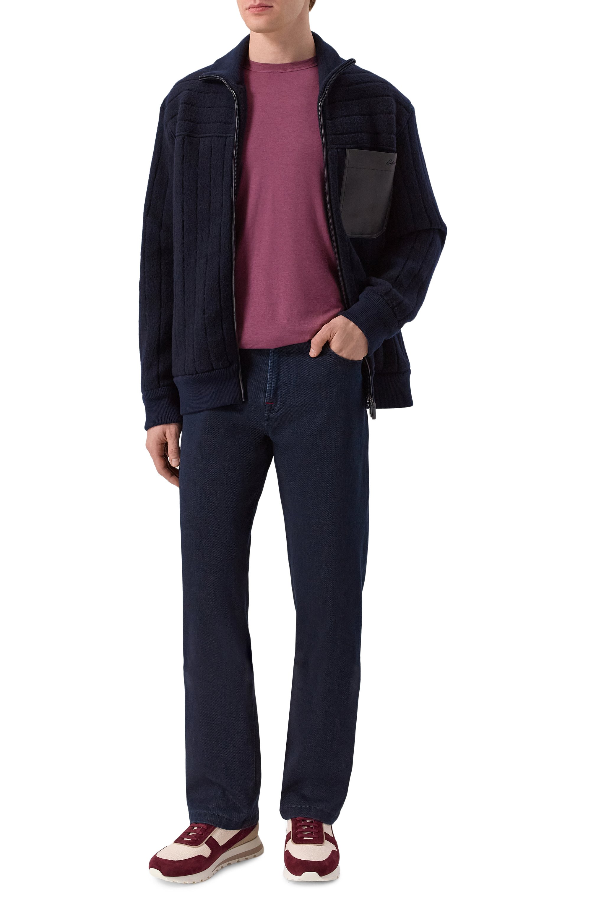 Лонгслив из хлопка и кашемира KITON, арт. UMK073510, фото 2