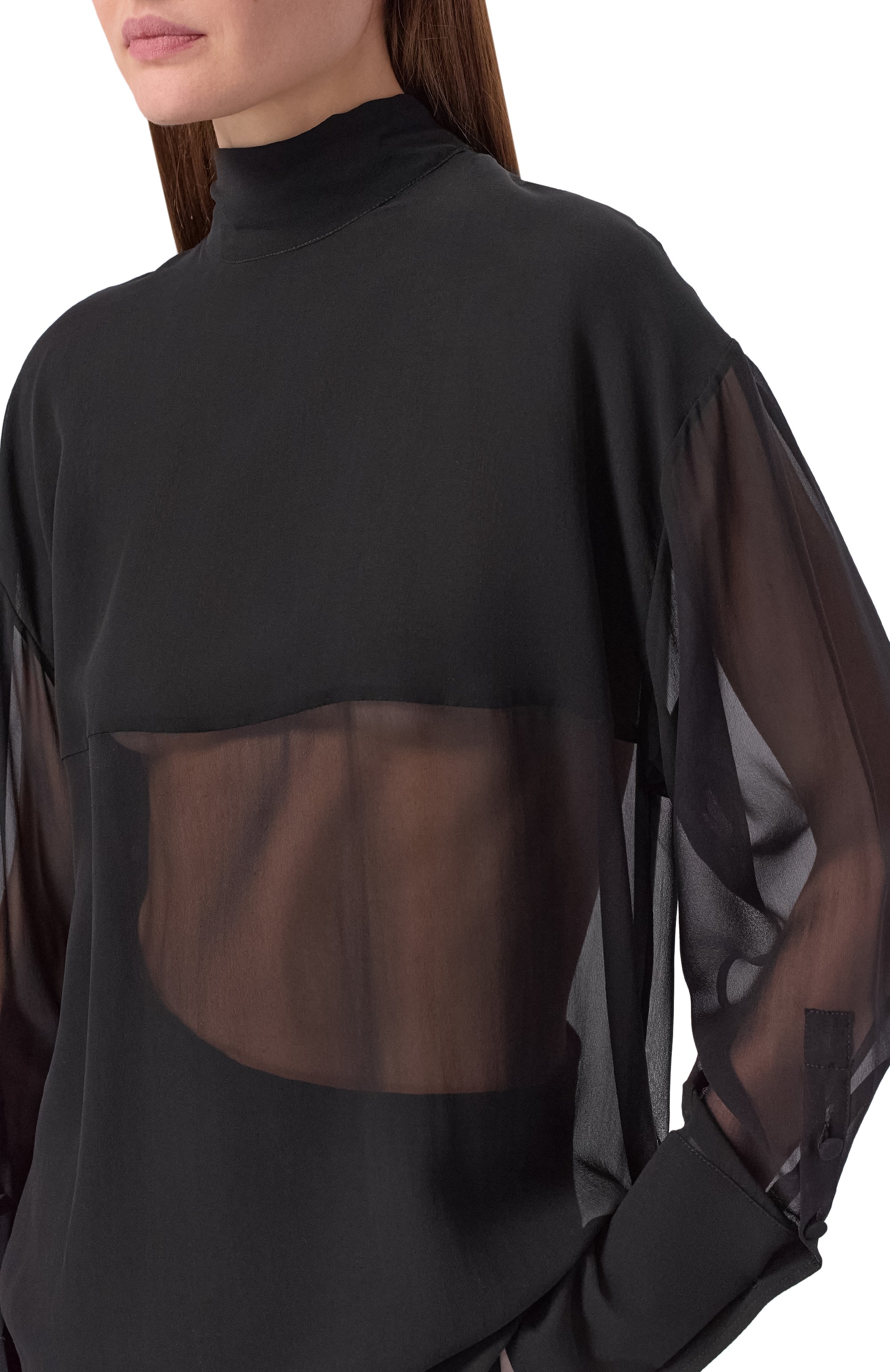 Шелковая блузка ARMARIUM черного цвета по цене 120000 руб., арт. ARMFWSH11/SE08, фото 5 Шелковая блузка ARMARIUM, арт. ARMFWSH11/SE08, фото 5