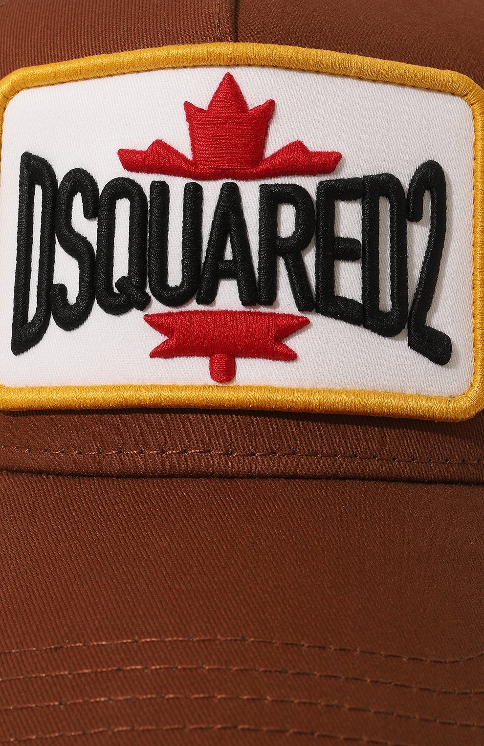 Хлопковая бейсболка DSQUARED2 коричневого цвета по цене 25550 руб., арт. BCM0611 05C00001, фото 4 Хлопковая бейсболка DSQUARED2, арт. BCM0611 05C00001, фото 4