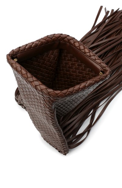 Клатч bv fringe crisscross BOTTEGA VENETA коричневого цвета по цене 346000 руб., арт. 642104/V01D1, фото 4 Клатч bv fringe crisscross BOTTEGA VENETA, арт. 642104/V01D1, фото 4