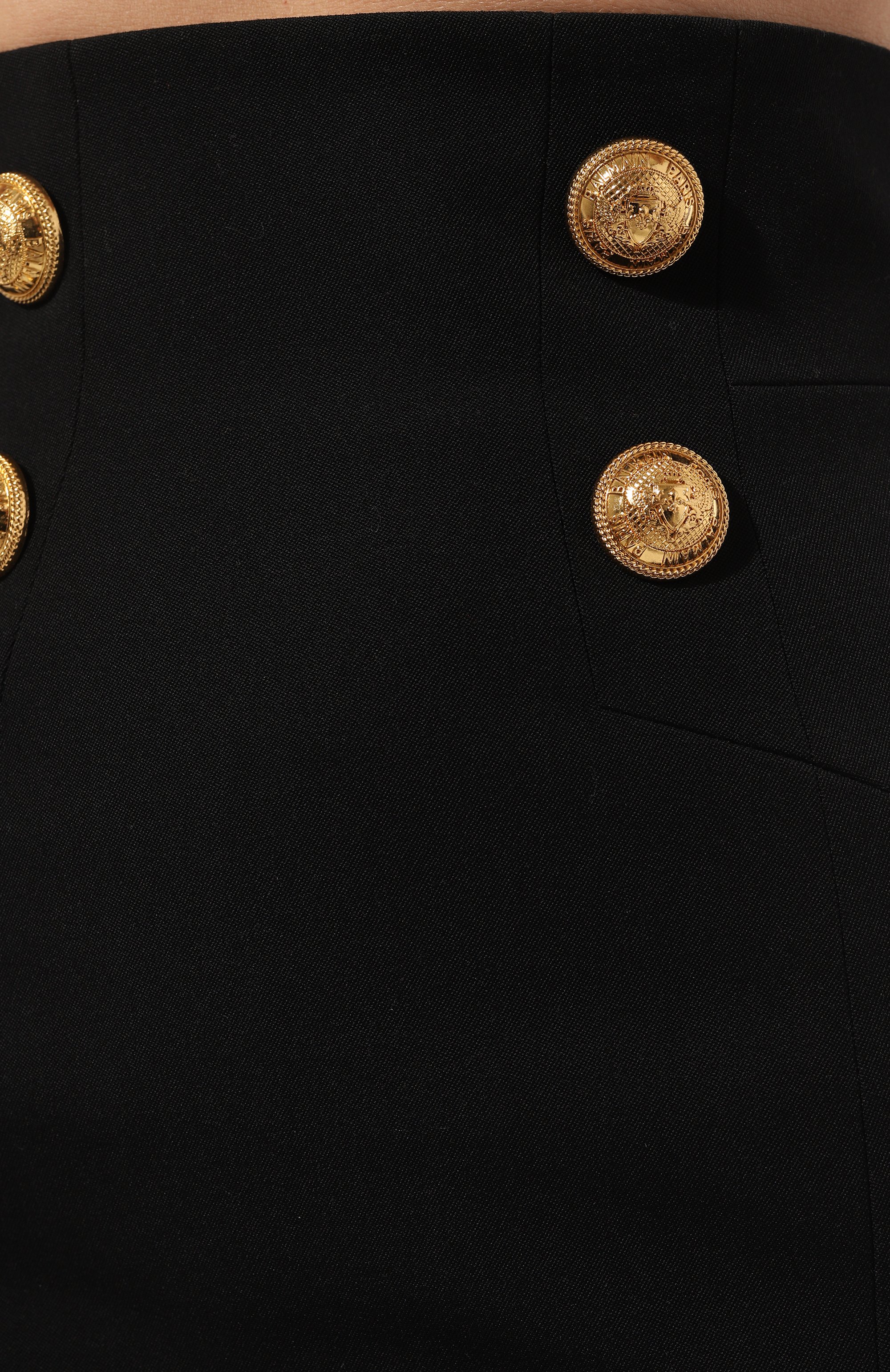 Шерстяная юбка BALMAIN, арт. YF1LC060WB05, фото 5