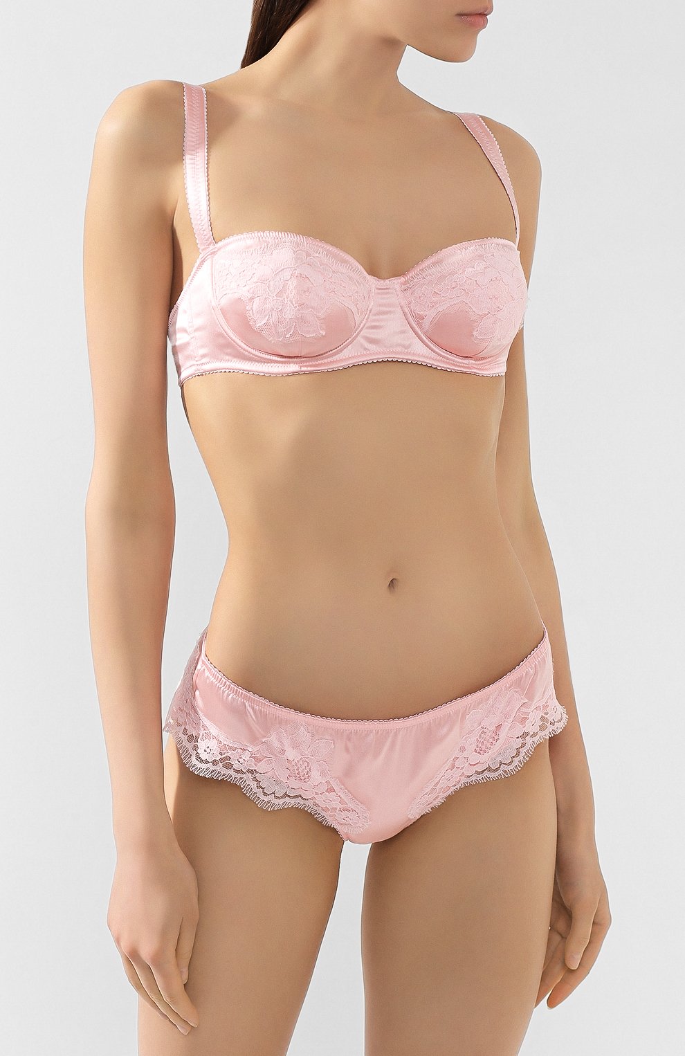 Шелковый бюстгальтер DOLCE & GABBANA розового цвета по цене 35800 руб., арт. 01A14T/FUAD8, фото 2 Шелковый бюстгальтер DOLCE & GABBANA, арт. 01A14T/FUAD8, фото 2