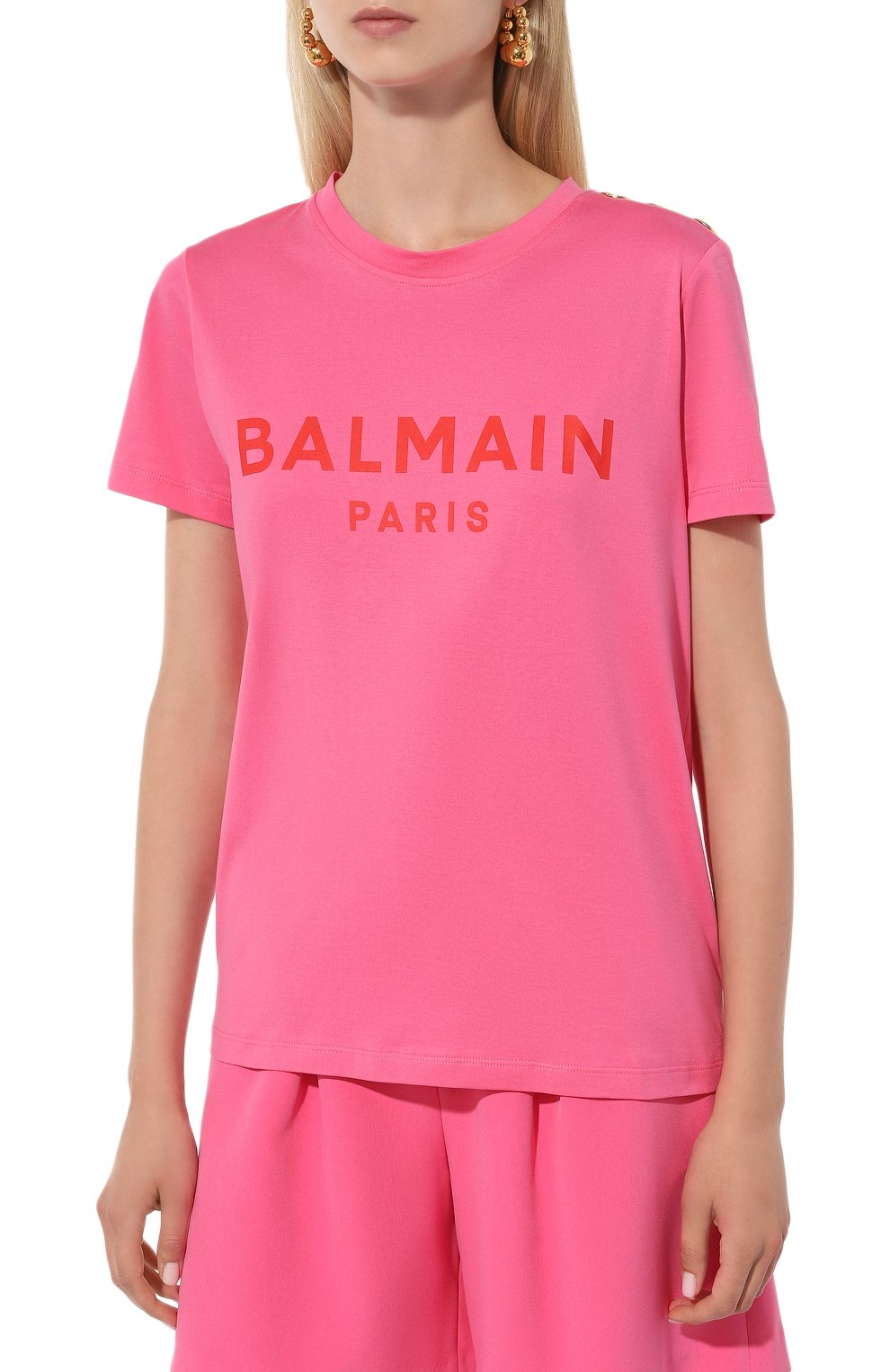 Хлопковая футболка BALMAIN, арт. BF1EF005/BB02, фото 3