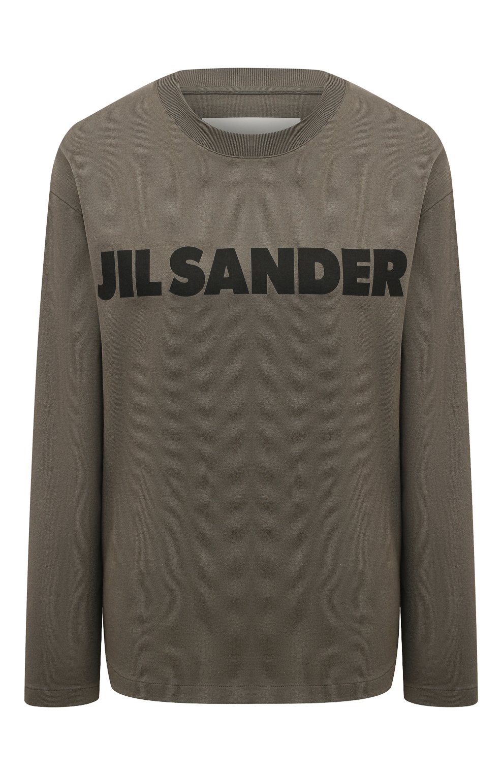 Хлопковый лонгслив JIL SANDER хаки цвета по цене 52750 руб., арт. J02GC0107/J20215, фото 1 Хлопковый лонгслив JIL SANDER, арт. J02GC0107/J20215, фото 1
