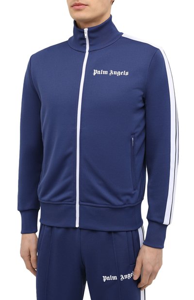 Толстовка PALM ANGELS темно-синего цвета по цене 43900 руб., арт. PMBD001R21FAB0014601, фото 3 Толстовка PALM ANGELS, арт. PMBD001R21FAB0014601, фото 3