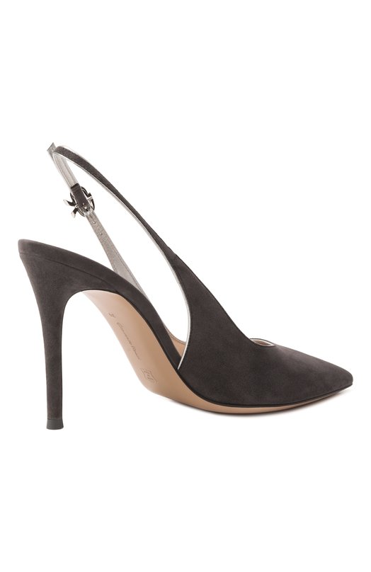 Замшевые туфли Ribbon Sling 95 Gianvito Rossi G95532.95RIC.XCKLAAR Серый  G95532.95RIC.XCKLAAR Фото 5
