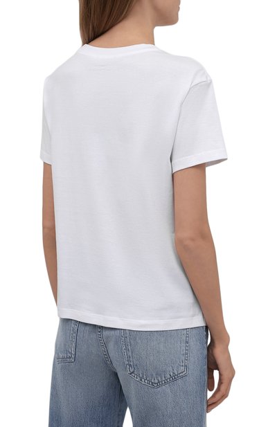 Хлопковая футболка EMPORIO ARMANI белого цвета по цене 15250 руб., арт. 6K2T7J/2J30Z, фото 4 Хлопковая футболка EMPORIO ARMANI, арт. 6K2T7J/2J30Z, фото 4