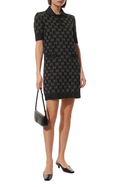 Хлопковое платье GUCCI черного цвета по цене 187200 руб., арт. 678437/XKB54, фото 2 Хлопковое платье GUCCI, арт. 678437/XKB54, фото 2