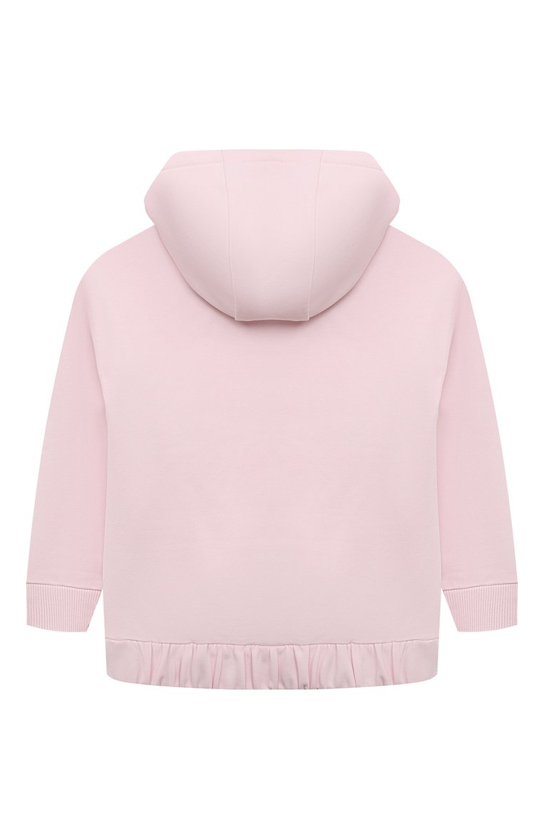 Детский хлопковое худи GIVENCHY светло-розового цвета, арт. H15351/6A-12A | Фото 2 (Материал внешний: Хлопок; Рукава: Длинные; Девочки Кросс-КТ: Худи-одежда; Автоматизация состава: Проставлено; Автоматизация ТО: Проставлено; Ростовка одежда: 6 лет | 116 см, 10 - 11 лет | 140 - 146см, 8 лет | 128 см, 12 лет | 152 см)