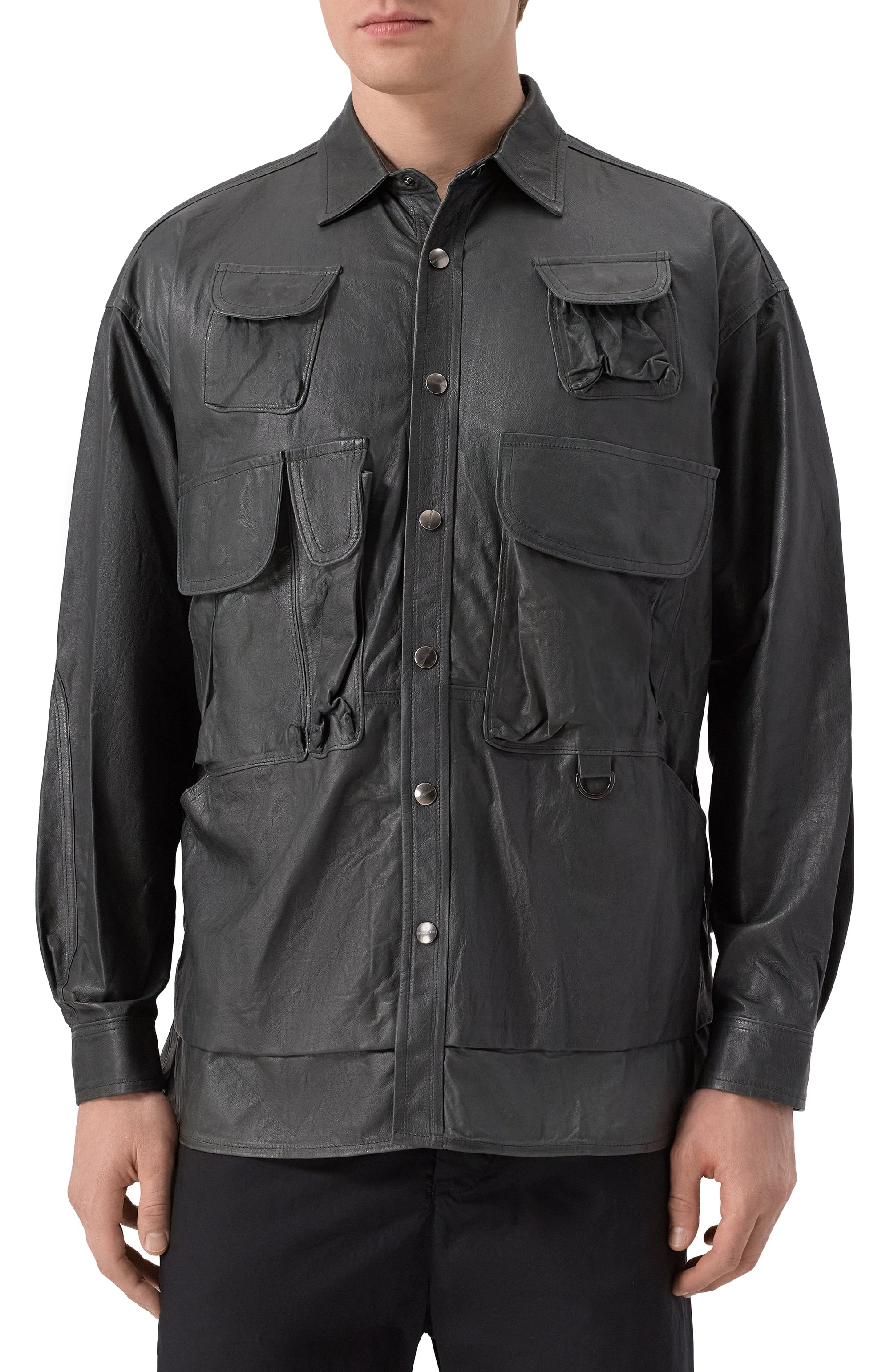 Кожаная рубашка GIORGIO BRATO, арт. GU25S24004NAPSTM, фото 3