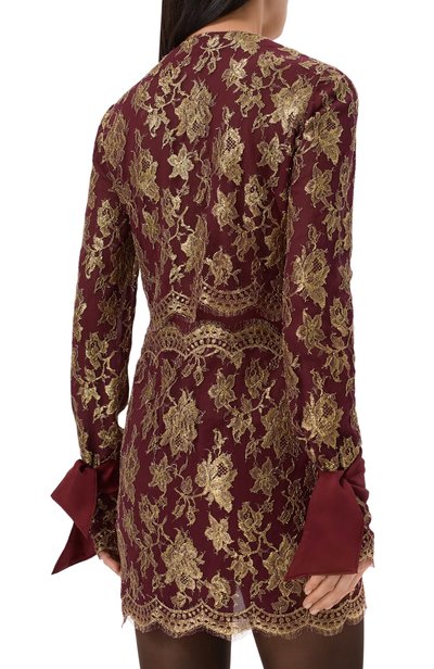 Платье SAINT LAURENT бордового цвета по цене 997500 руб., арт. 873734/Y4K33, фото 3 Платье SAINT LAURENT, арт. 873734/Y4K33, фото 3