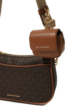 Женская сумка jet set MICHAEL MICHAEL KORS коричневого цвета, арт. 32S3GJ6C8B | Фото 3 (Размер: small; Ремень/цепочка: На ремешке; Материал: Экокожа; Драгоценные камни: Проставлено; Материал сплава: Проставлено)