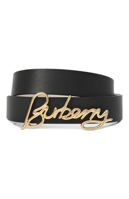 Женский кожаный ремень BURBERRY черного цвета по цене 0 руб., арт. 8102459 | Фото 1