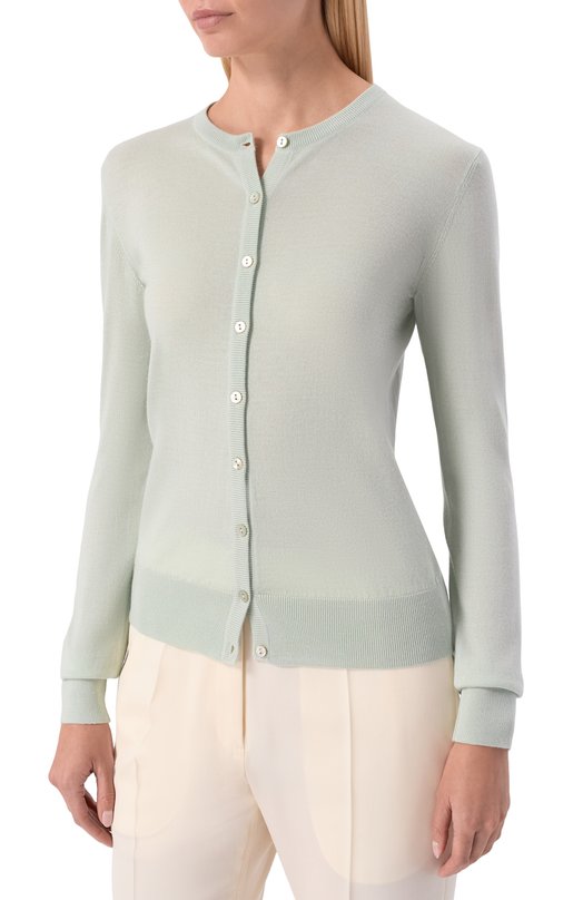 Кардиган из кашемира и шелка MVST M26.CSW.K411/JAIPUR Зелёный  M26.CSW.K411/JAIPUR Фото 3