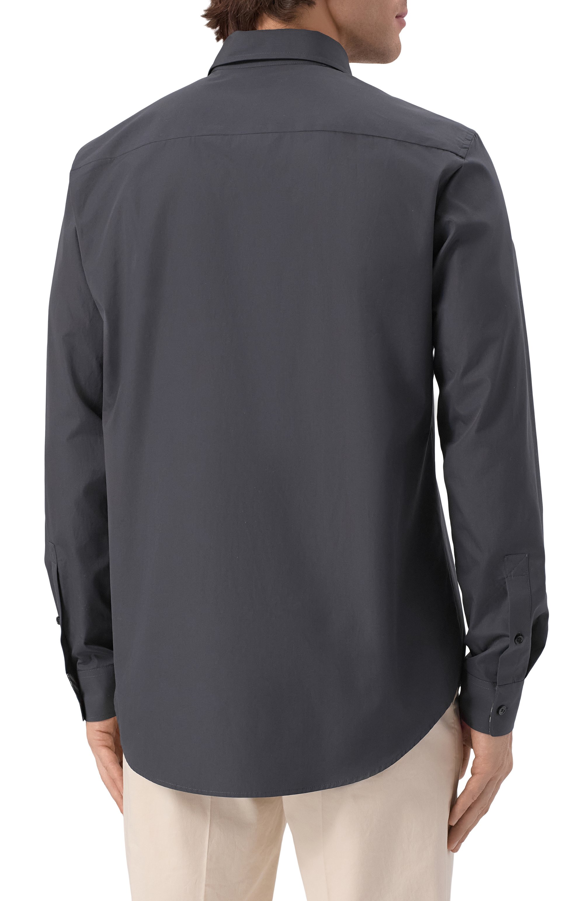 Хлопковая рубашка BURBERRY темно-синего цвета по цене 66550 руб., арт. 8105133, фото 4 Хлопковая рубашка BURBERRY, арт. 8105133, фото 4