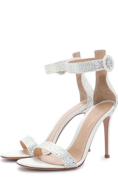 Атласные босоножки iridium со стразами на шпильке GIANVITO ROSSI, арт. G60047.15RIC.RAS0FFW, фото 1