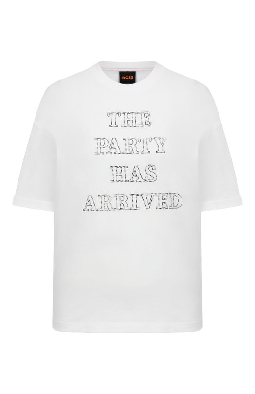 Хлопковая футболка BOSS Orange 50549195 Белый 50549195