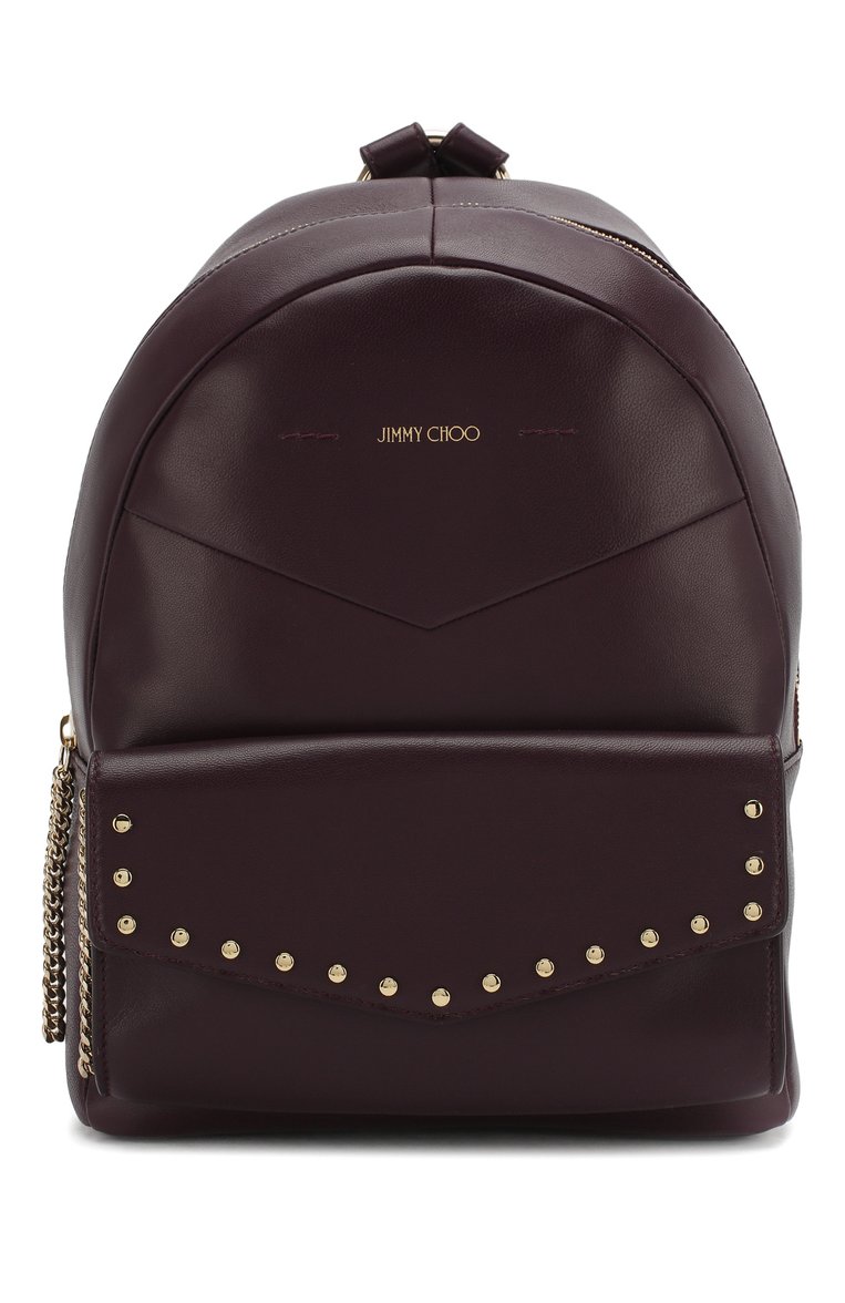 Женский рюкзак cassie JIMMY CHOO бордового цвета, арт. CASSIE/UDR | Фото 1 (Материал: Натуральная кожа; Стили: Кэжуэл; Статус проверки: Проверена категория; Размер: medium)