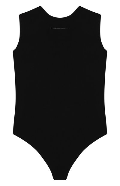 Боди из вискозы MM6 черного цвета по цене 13300 руб., арт. M60809/MM05M, фото 2 Боди из вискозы MM6, арт. M60809/MM05M, фото 2