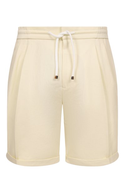 Мужские шорты изо льна и хлопка BRUNELLO CUCINELLI, арт. MH255U0020