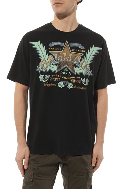 Хлопковая футболка BALMAIN, арт. CH1EG000/GD28, фото 4