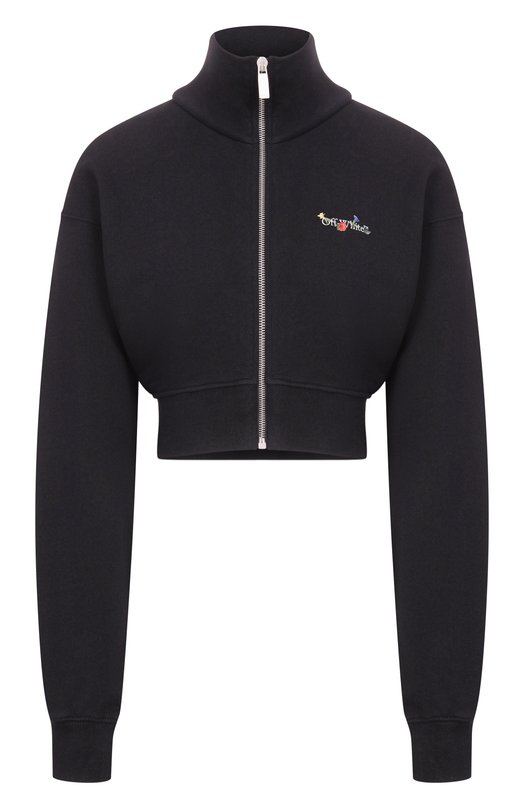 Хлопковая толстовка Off-White 0WBE006F25FLE002 Чёрный 0WBE006F25FLE002