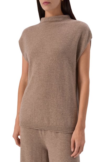 Кашемировый топ ERIKA CAVALLINI бежевого цвета по цене 58350 руб., арт. P5WB01, фото 3 Кашемировый топ ERIKA CAVALLINI, арт. P5WB01, фото 3