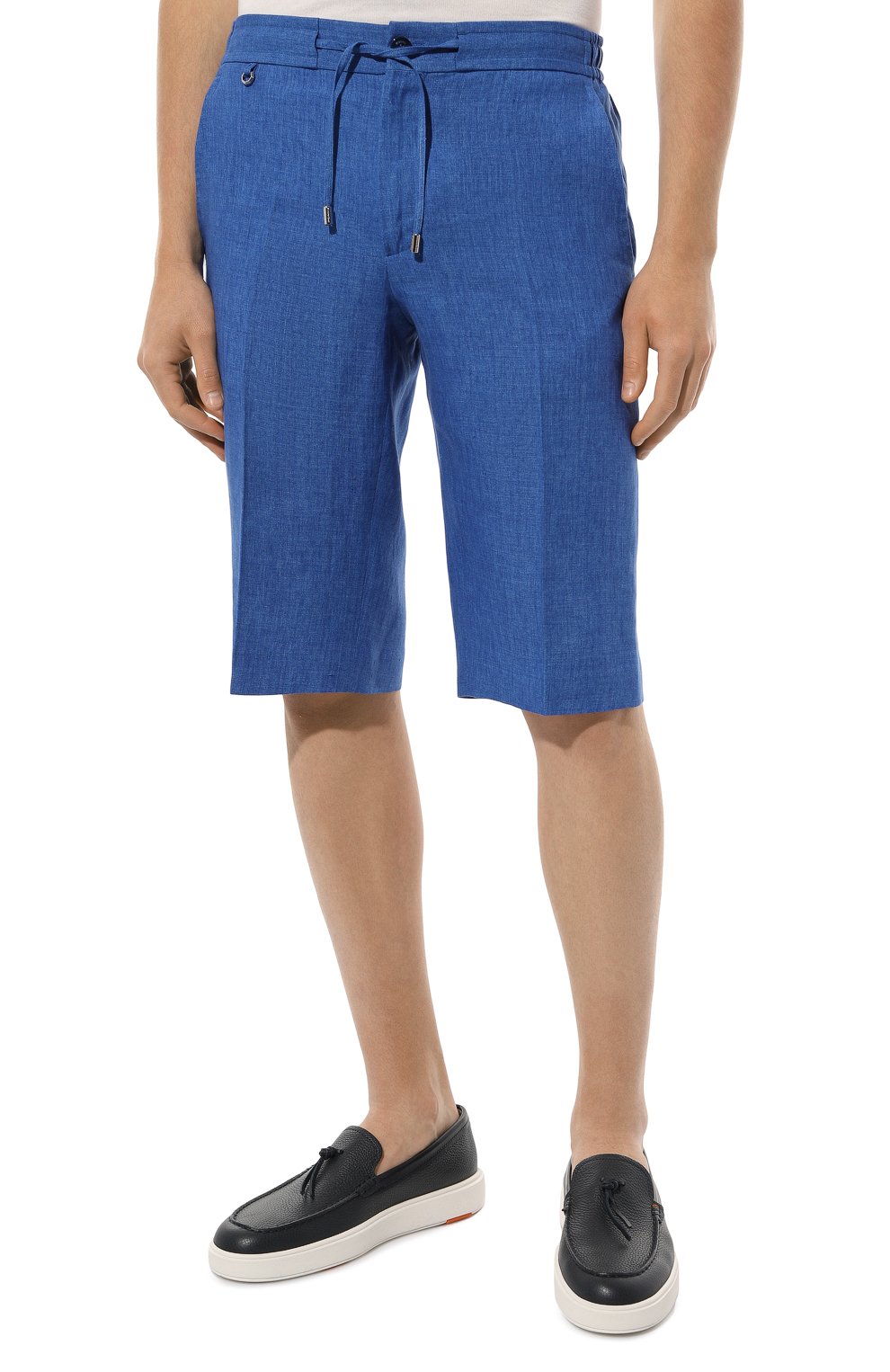 Льняные шорты STEFANO RICCI синего цвета по цене 108000 руб., арт. M1T3200281/L0001F, фото 3 Льняные шорты STEFANO RICCI, арт. M1T3200281/L0001F, фото 3