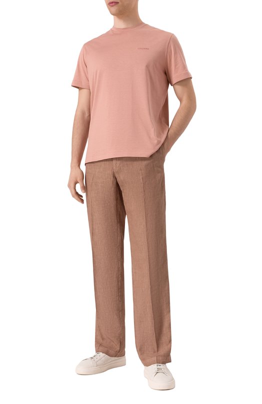 Футболка из шелка и хлопка Colombo TS00404/M0146-J0 Розовый  TS00404/M0146-J0 Фото 2