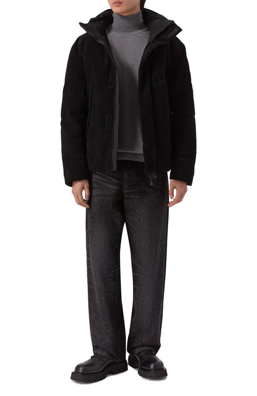 Вельветовый пуховик EA7 7M000446/AF14636 Чёрный  7M000446/AF14636 Фото 2