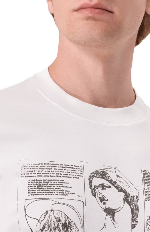 Хлопковая футболка Brunello Cucinelli M0B138517 Белый  M0B138517 Фото 5