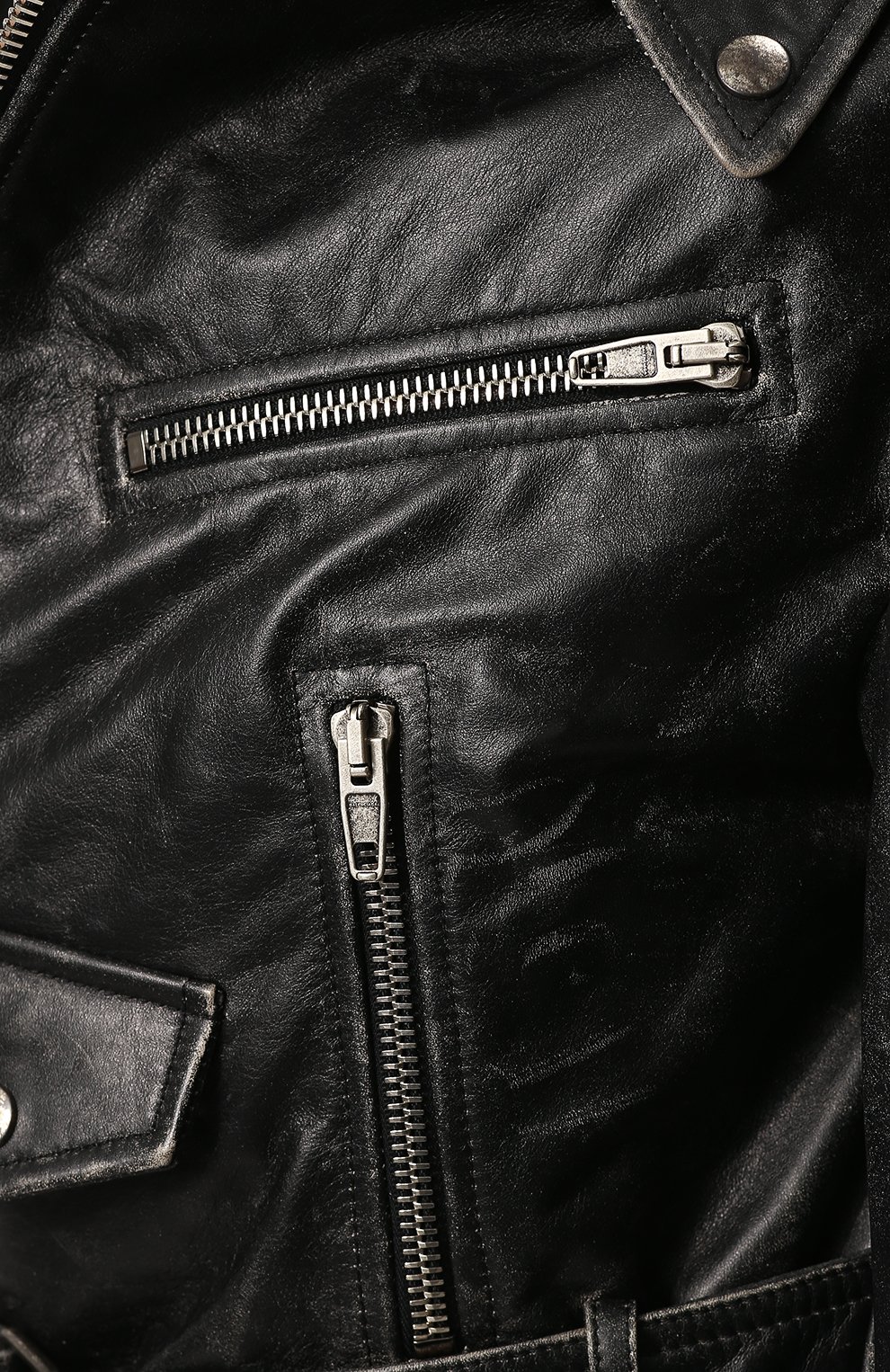 Кожаная куртка свободного кроя с косой молнией BALENCIAGA, арт. 502557/TXH07, фото 5