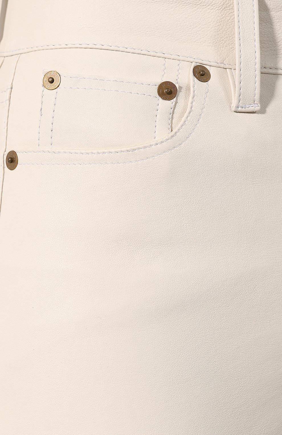 Кожаные брюки POLO RALPH LAUREN светло-бежевого цвета по цене 145000 руб., арт. 211765887, фото 5 Кожаные брюки POLO RALPH LAUREN, арт. 211765887, фото 5