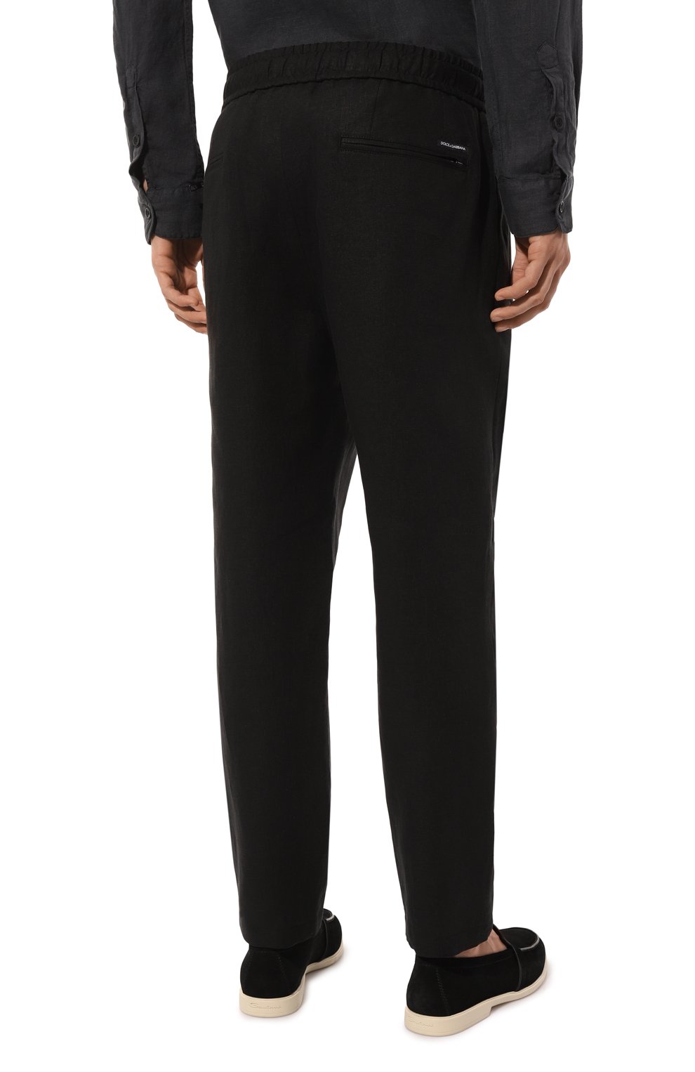 Льняные брюки DOLCE & GABBANA, арт. GVZAET/GG862, фото 4