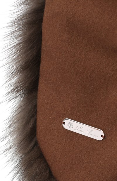 Кашемировая шапка alaskan с отделкой из соболя LORO PIANA, арт. FAG4600, фото 5